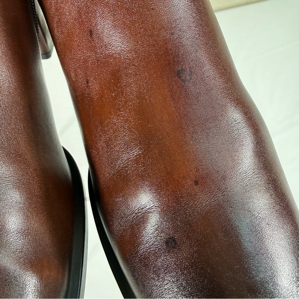 Ecco Shape 35 Danish Block Heels Bison Brown Ankle Boots Booties Size 10 - Picture 15 of 16